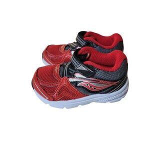 NWOT Saucony Ride Toddler Tennis Shoes Size 4 Red Black Sneakers